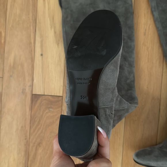 Vero Cuoio | Gray | over-the-knee suede boots |  size 6/36.5| Barney’s New York - Picture 2 of 5